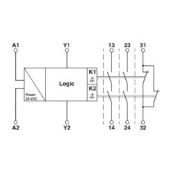 2981020-Phoenix-PSR-SCP- 24DC/ESP4/2X1/1X2 - Relé de seguridad